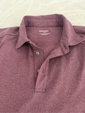 UNTUCKit Men's Heathered Maroon Polo
